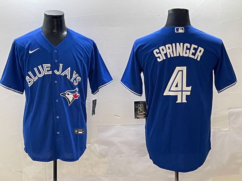 Men Toronto Blue Jays #4 Springer Blue Game 2025 Nike MLB Jersey style 1->toronto blue jays->MLB Jersey